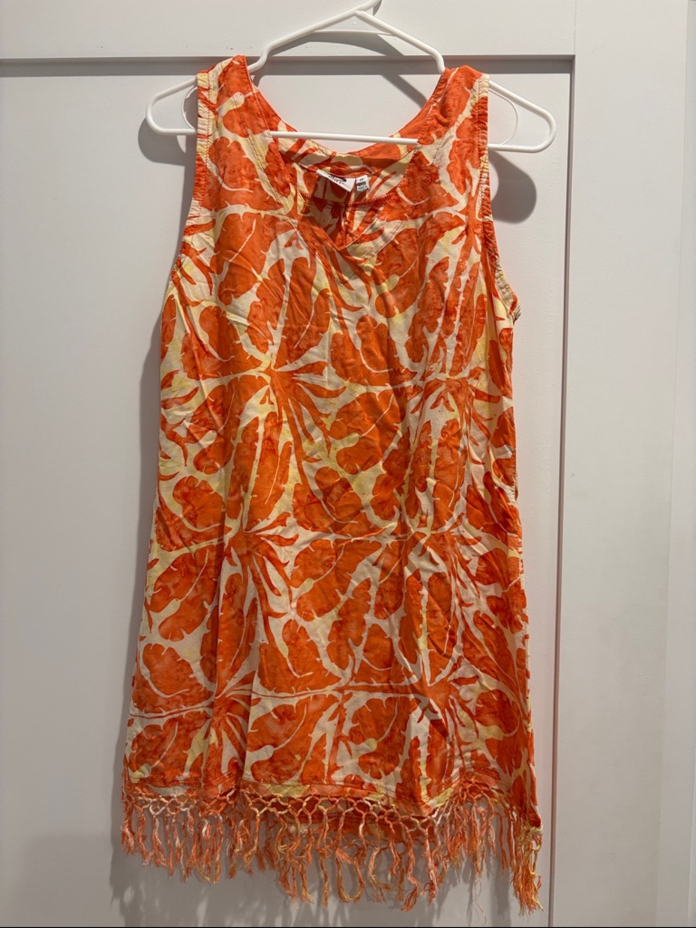 Bali Orange Swim Cover Up Dress